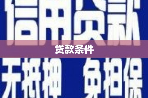 故城贷款条件