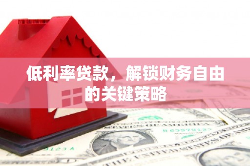 泌阳低利率贷款，解锁财务自由的关键策略