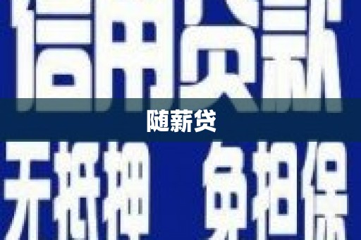 庄浪随薪贷