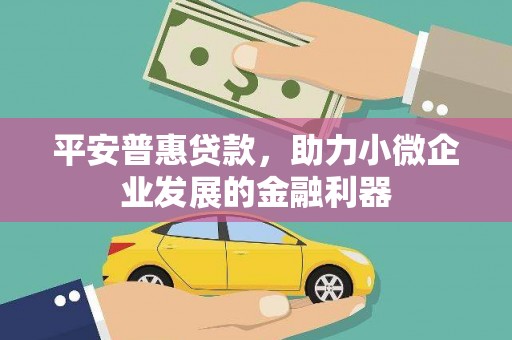 港口平安普惠贷款，助力小微企业发展的金融利器