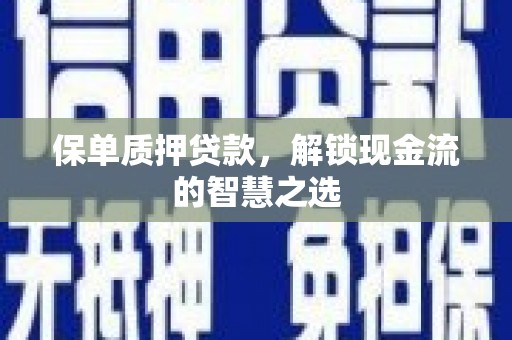 陇川保单质押贷款，解锁现金流的智慧之选