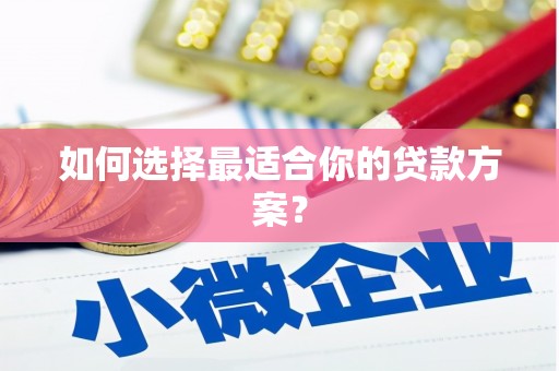 日土如何选择最适合你的贷款方案？